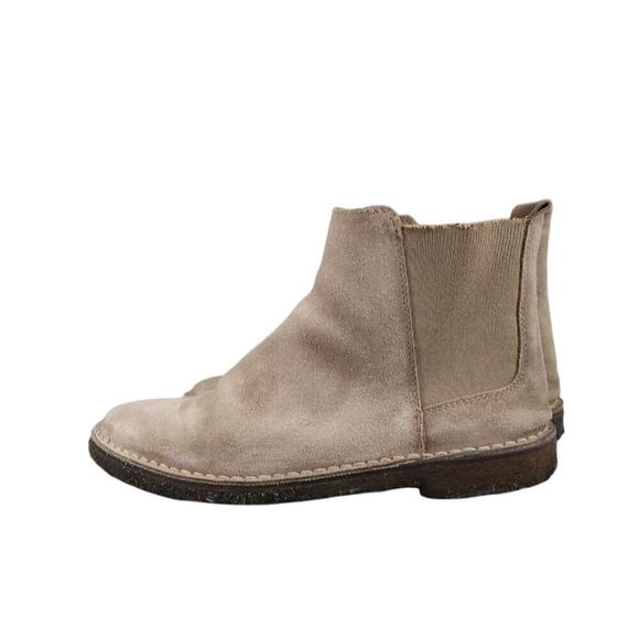 Vince Shoes Womens 5.5 Boots Cody Suede Chelsea Pull On Crepe Sole Casual Brown - Picture 4 of 14
